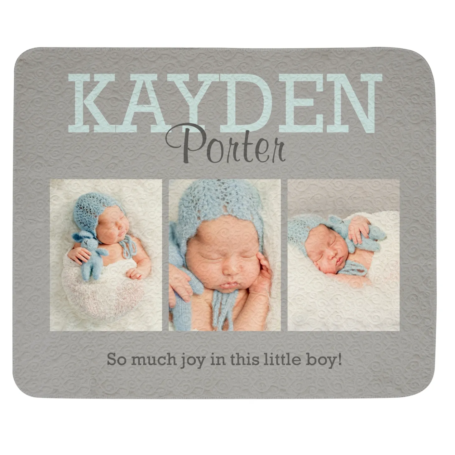 Our Sweet Baby Photo Quilted Blanket
