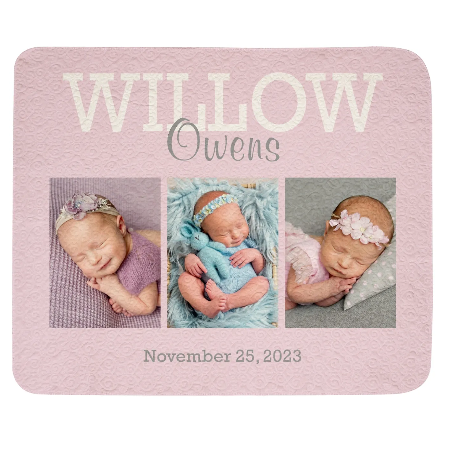 Our Sweet Baby Photo Quilted Blanket
