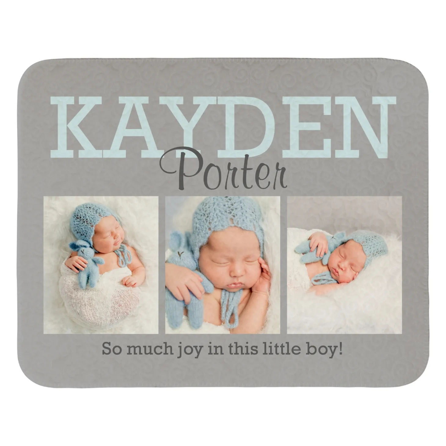Our Sweet Baby Photo Quilted Blanket