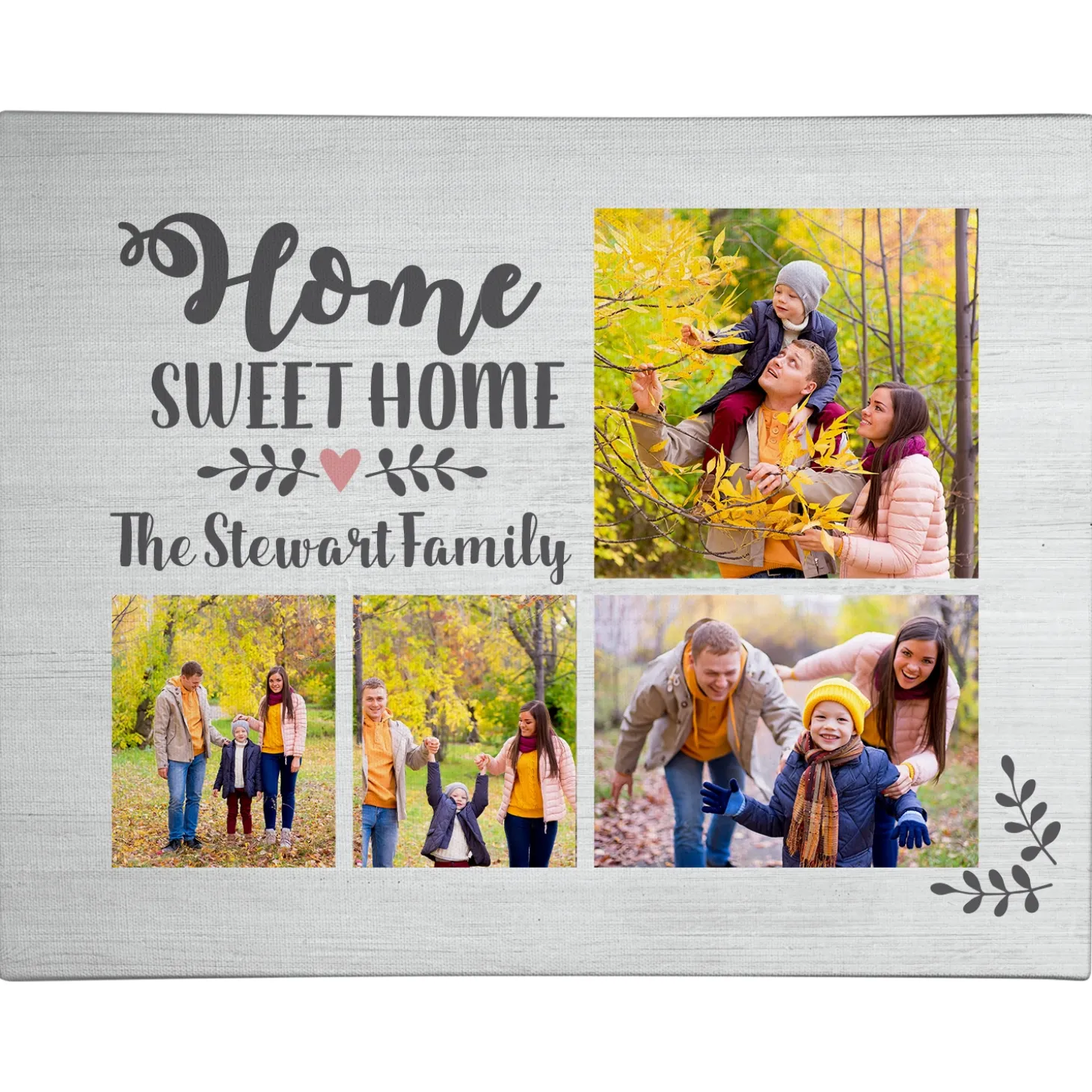 Our Sweet Home Photo Canvas