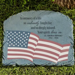 Our Valiant Hero Memorial Garden Stone