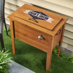 Outdoor Wooden Beverage Cooler