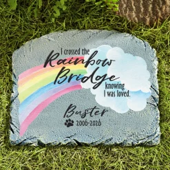 Over The Rainbow Bridge Garden Stone