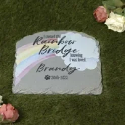 Over The Rainbow Bridge Garden Stone