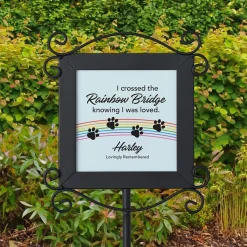 Over The Rainbow Bridge Garden Stake