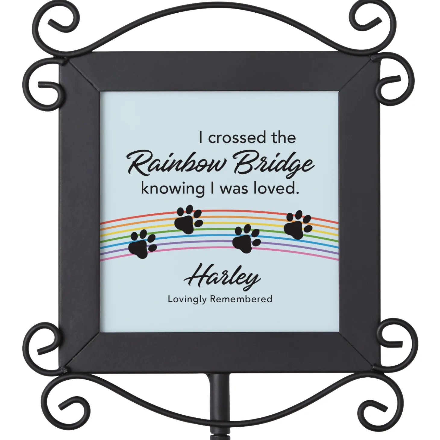 Over The Rainbow Bridge Garden Stake