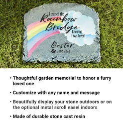 Over The Rainbow Bridge Garden Stone