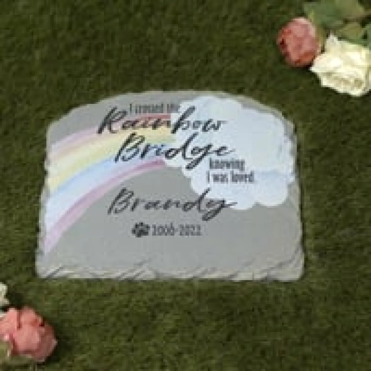 Over The Rainbow Bridge Garden Stone