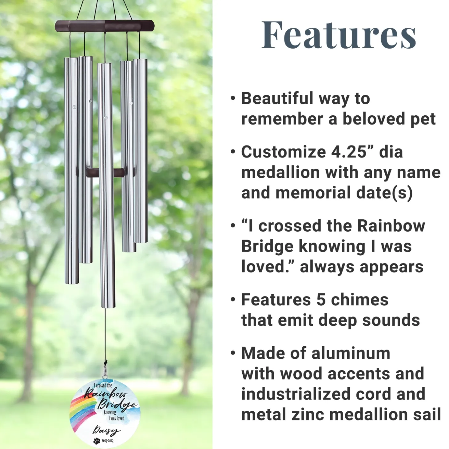 Over The Rainbow Bridge 30 inch Wind Chime