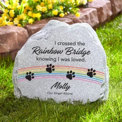 Over The Rainbow Bridge Memorial Standing Garden Stone