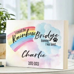 Over the Rainbow Bridge Wood Block