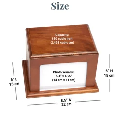 Over the Rainbow Bridge Wood Frame Pet Cremation Urn