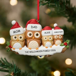 Owl Family Ornament