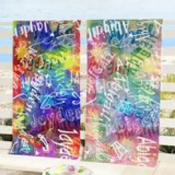 Paint Splatter Beach Towel