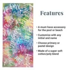 Paint Splatter Beach Towel