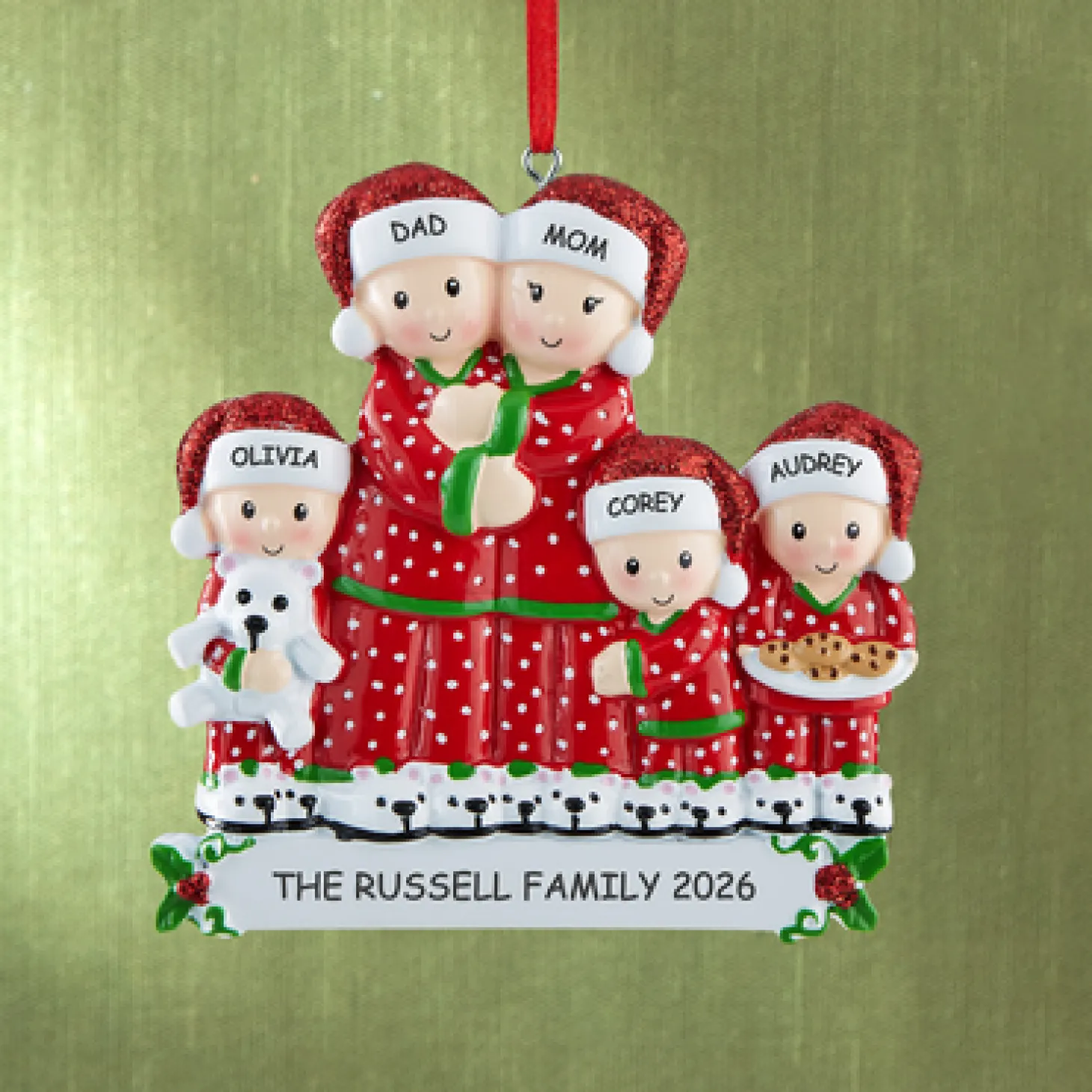 Pajama Family Ornament
