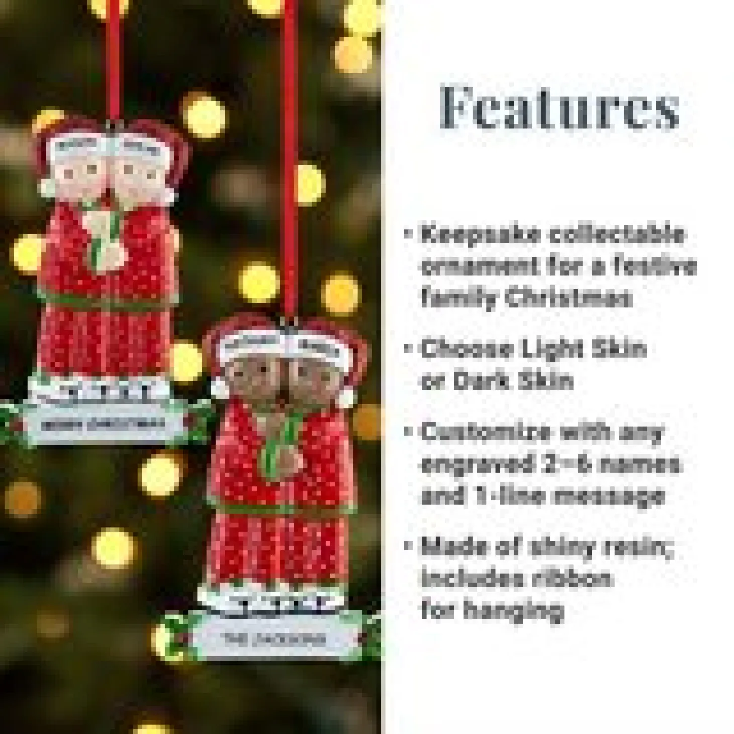 Pajama Family Ornament
