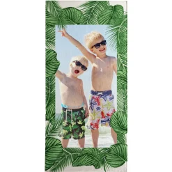 Palm Border Photo Beach Towel