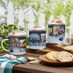 Papa Bear Photo Metal Enamel Mug