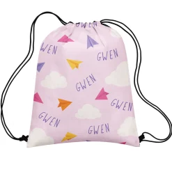 Paper Planes Drawstring Bag