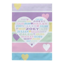 Pastel Heart Full of Love Garden Flag