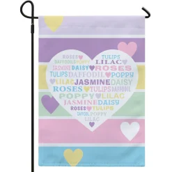 Pastel Heart Full of Love Garden Flag