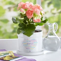 Pastel Heart Full of Love Planter with Tray