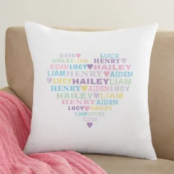 Pastel Heart Full of Love Throw Pillow