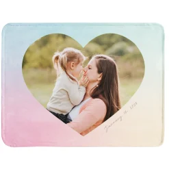 Pastel Heart Photo Plush Blanket