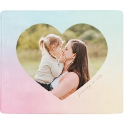 Pastel Heart Photo Plush Blanket