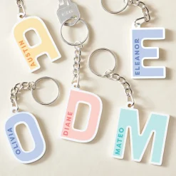 Pastel Initial And Name Acrylic Keychain