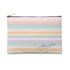 Pastel Stripes Zipper Pouch