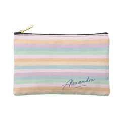 Pastel Stripes Zipper Pouch