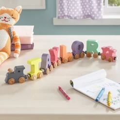 Pastel Wooden Name Train