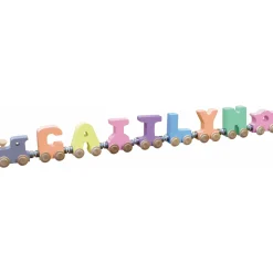 Pastel Wooden Name Train
