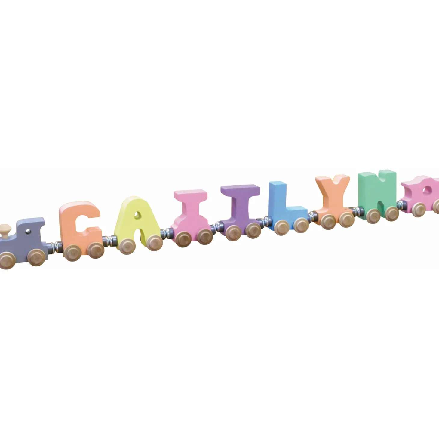Pastel Wooden Name Train