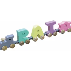 Pastel Wooden Name Train