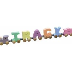 Pastel Wooden Name Train