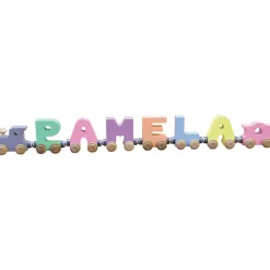 Pastel Wooden Name Train
