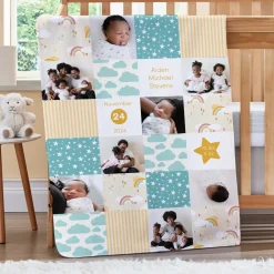 Patchwork Baby Memories Photo Blanket