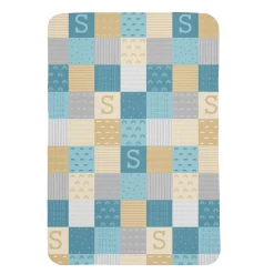 Patchwork Name Baby Swaddle Blanket