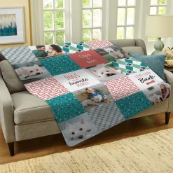 Patchwork Pet Memories Photo Blanket