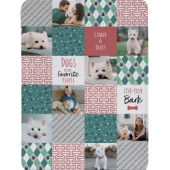 Patchwork Pet Memories Photo Blanket