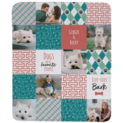 Patchwork Pet Memories Photo Blanket