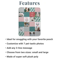 Patchwork Pet Memories Photo Blanket