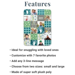 Patchwork Plaid Memories Photo Blanket