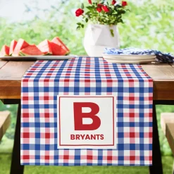 Patriotic Gingham Table Runner