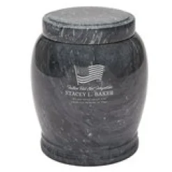 Patriotic Marble Cremation Urn