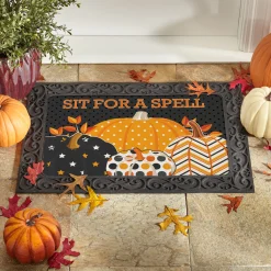 Pattern Pumpkin Doormat