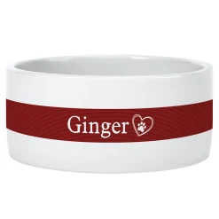Paw and Heart Pet Bowl